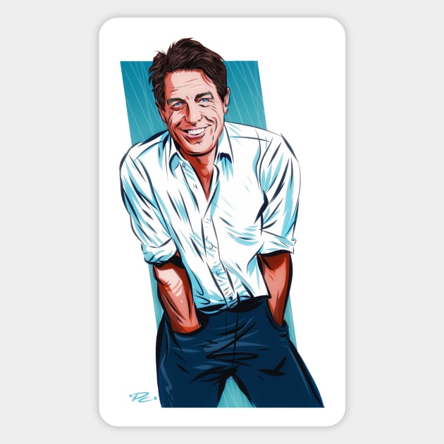 Hugh Grant - An illustration by Paul Cemmick Sticker by PLAYDIGITAL2020